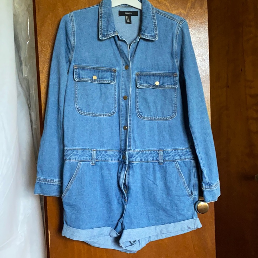 Forever 21 Denim Shortalls